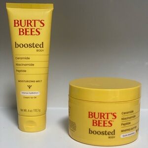 Burt's Bees Boosted Body Whipped Butter and Moisturizing  Melt Set Bundle